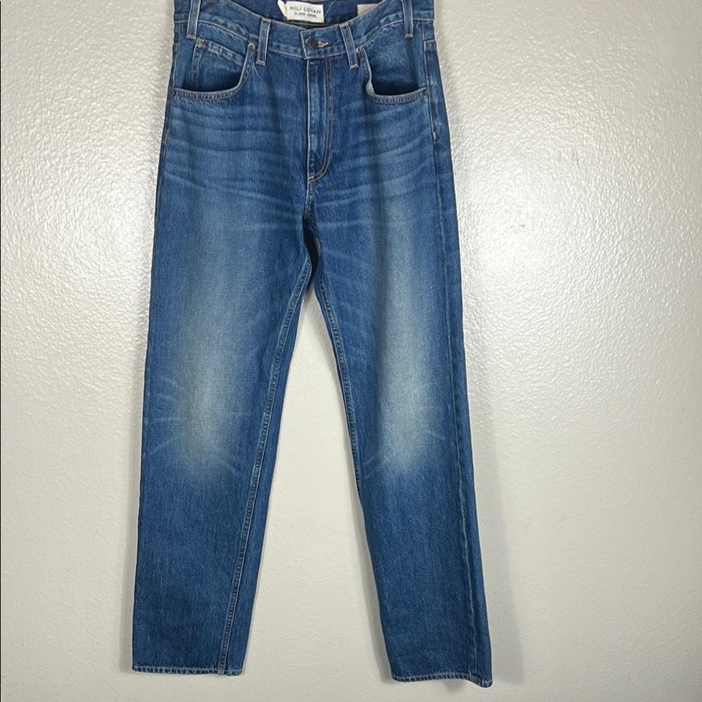 Nili Lotan Medium Blue Relaxed Baggy Taylor Jeans in Simon Wash - Picture 5 of 10